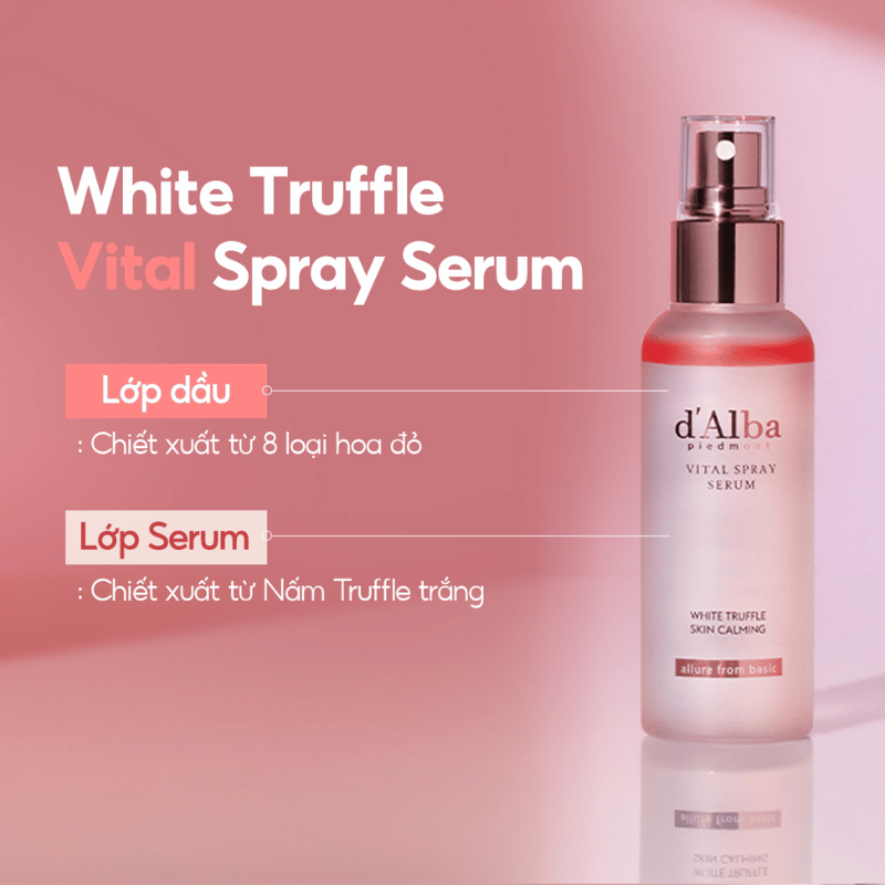 d'Alba Vital Spray Serum đã đạt được chứng nhận Thuần chay bởi Hiệp hội Ăn chay Ý, đã được kiểm nghiệm da liễu và không gây dị ứng 